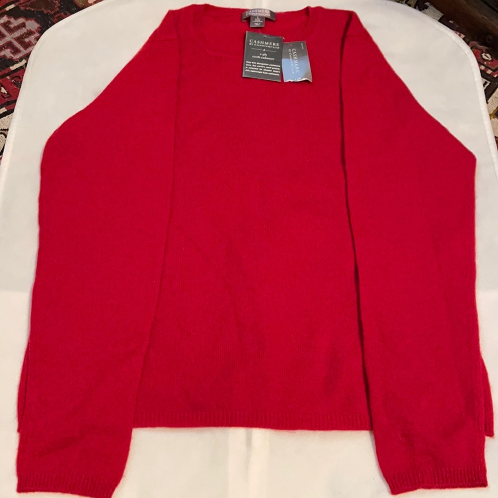 Red charter club 100% cashmere sweater